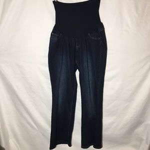Indigo Blue full panel maternity Plus Jeans
